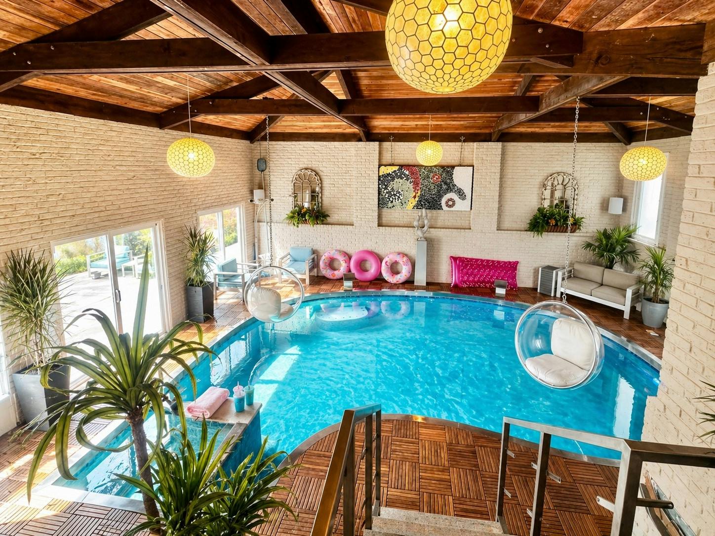 Indoor Pool, Private Pond & One-Acre Nature Retreat - Private Pool